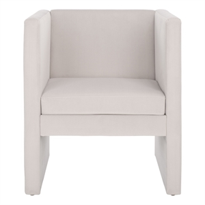 Safavieh Gisle Wood Accent Chair in Light Gray