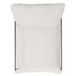 Safavieh Portland Iron and Fabric Pillow Top Accent Chair in Ivory / Black