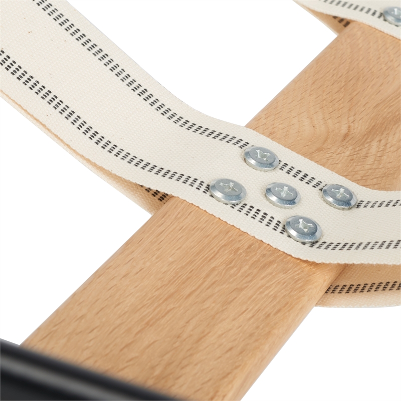 Safavieh Portland Iron and Fabric Pillow Top Accent Chair in Ivory / Black