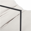 Safavieh Portland Iron and Fabric Pillow Top Accent Chair in Ivory / Black