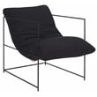 Safavieh Portland Metal and Wood Pillow Top Accent Chair in Black /Black