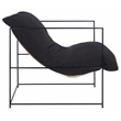 Safavieh Portland Metal and Wood Pillow Top Accent Chair in Black /Black