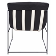 Safavieh Portland Metal and Wood Pillow Top Accent Chair in Black /Black