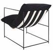 Safavieh Portland Metal and Wood Pillow Top Accent Chair in Black /Black