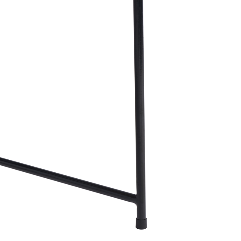 Safavieh Portland Metal and Wood Pillow Top Accent Chair in Black /Black