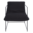 Safavieh Portland Metal and Wood Pillow Top Accent Chair in Black /Black