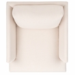 Safavieh Hampshire Wood and Fabric Accent Chair in Cream /Walnut