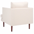 Safavieh Hampshire Wood and Fabric Accent Chair in Cream /Walnut