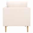 Safavieh Hampshire Wood and Fabric Accent Chair in Cream / White