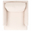 Safavieh Hampshire Wood and Fabric Accent Chair in Cream / White