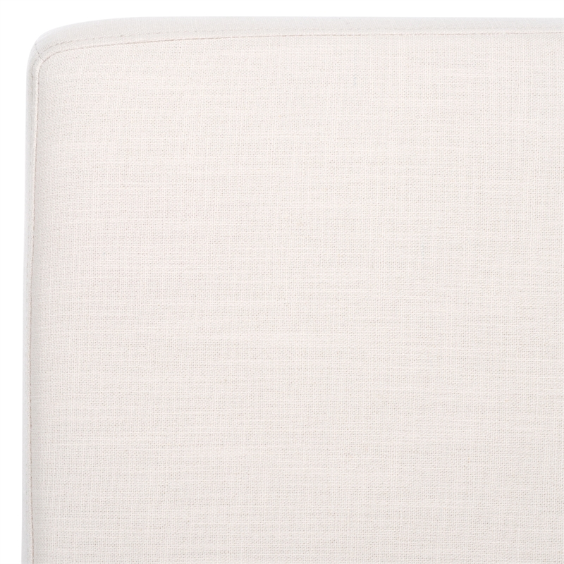 Safavieh Oliviadella Wood and Fabric Accent Chair in Cream / Walnut