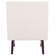 Safavieh Oliviadella Wood and Fabric Accent Chair in Cream / Walnut