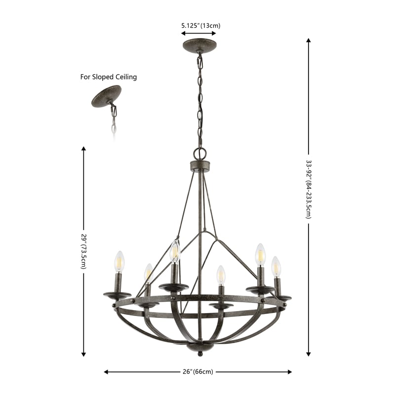 Safavieh Fraser Iron 6Lt 26
