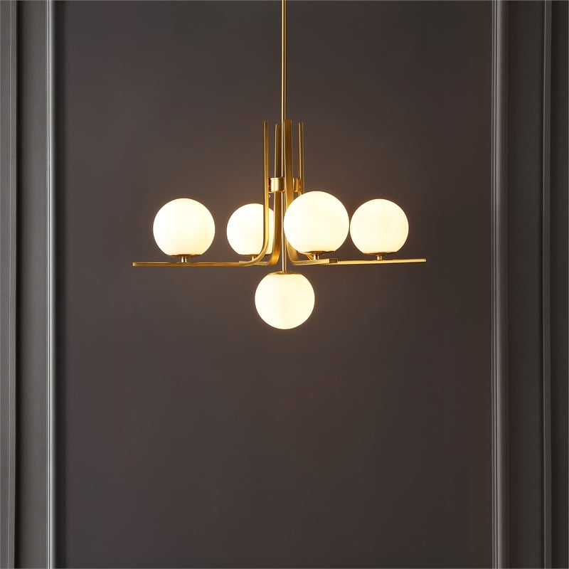 Safavieh Lenore Iron and Glass  5 Lt 29.75