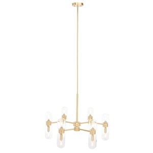 Safavieh Darragh Steel and Iron 12Lt 27&quot Chandelier in Gold