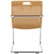 Safavieh Malou Steel and Wood Dining Chair in Cream / Natural