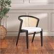 Safavieh Edan Wood and Iron Dining Chair in Black / White