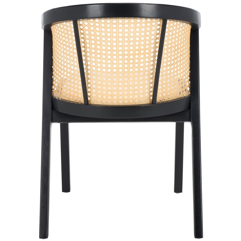 Safavieh Edan Wood and Iron Dining Chair in Black / White