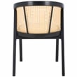 Safavieh Edan Wood and Iron Dining Chair in Black / White