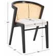 Safavieh Edan Wood and Iron Dining Chair in Black / White