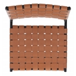 Safavieh Wesson Leather and Iron Woven Dining Chair in Amber / Black