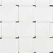 Safavieh Wesson Leather and Iron Woven Dining Chair in White / Silver