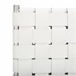 Safavieh Wesson Leather and Iron Woven Dining Chair in White / Silver