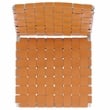 Safavieh Rayne Leather and Iron Woven Dining Chair in Amber / Silver