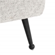Safavieh Lohan Wood and Fabric Arm Chair in Light Gray / Gold