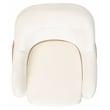 Safavieh Eleazer Velvet and Wood Accent Chair in Cream / Gold
