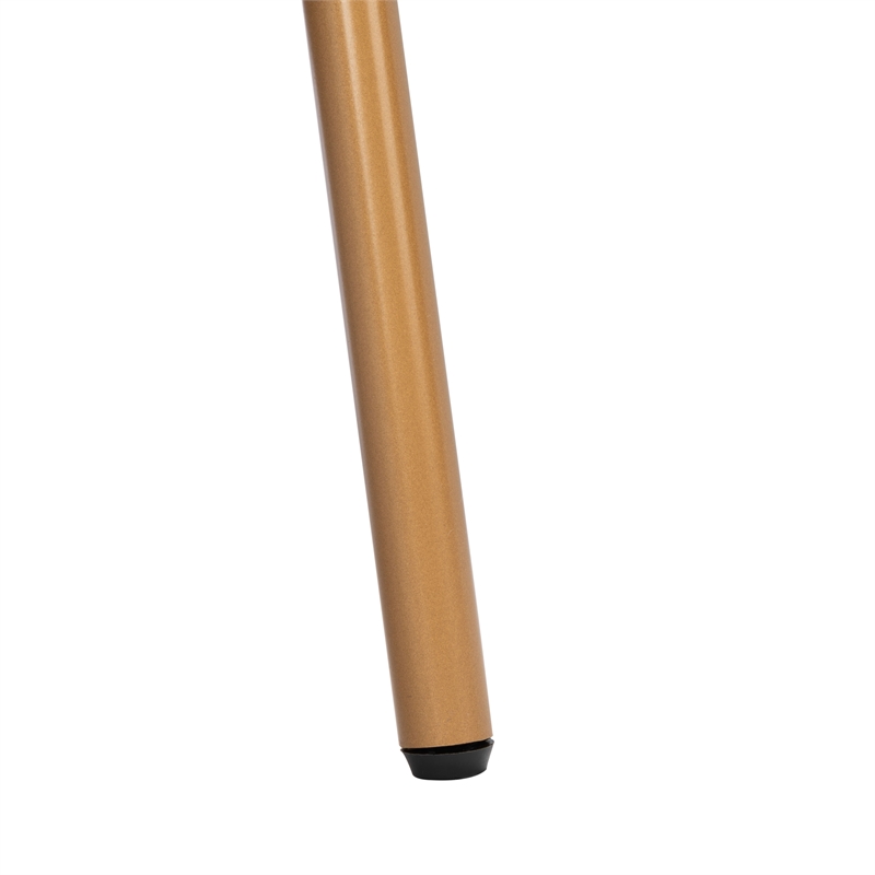 Safavieh Eleazer Velvet and Wood Accent Chair in Cream / Gold