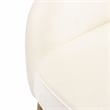 Safavieh Eleazer Velvet and Wood Accent Chair in Cream / Gold