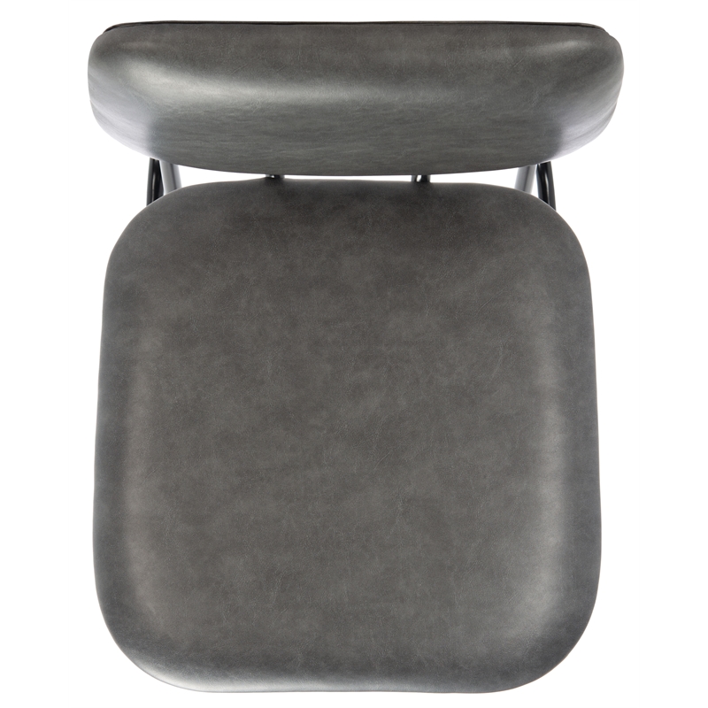 Safavieh Chavelle Metal and Wood Side Chair in Gray / Black