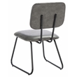 Safavieh Chavelle Metal and Wood Side Chair in Gray / Black