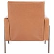 Safavieh Roald Metal and Wood Sofa Accent Chair in Light Brown / Coffee