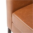 Safavieh Roald Metal and Wood Sofa Accent Chair in Light Brown / Coffee