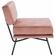 Safavieh Kermit Wood and Velvet Accent Chair in Dusty Rose / Black