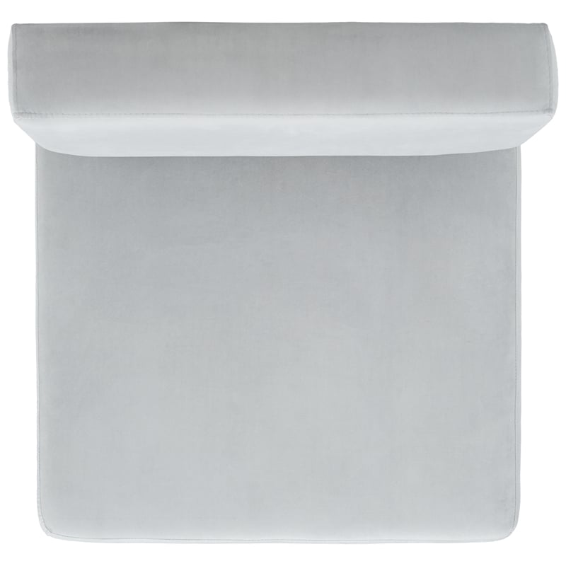 Safavieh Kermit Wood and Velvet Accent Chair in Gray / Black