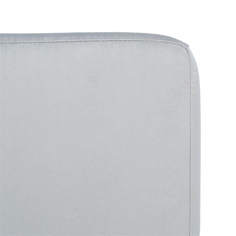 Safavieh Kermit Wood and Velvet Accent Chair in Gray / Black