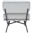 Safavieh Kermit Wood and Velvet Accent Chair in Gray / Black