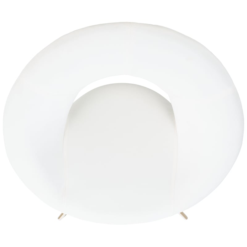 Safavieh Aliena Wood and Velvet Accent Chair in Ivory / Gold