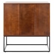 Safavieh Marquise Wood and Metal 3 Drawer Chest in Brown