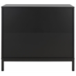 Safavieh Zadie Wood and Metal 3 Drawer Rattan Chest in Black / Natural