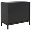 Safavieh Zadie Wood and Metal 3 Drawer Rattan Chest in Black / Natural