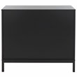 Safavieh Zadie Wood and Metal 3 Drawer Rattan Chest in Black