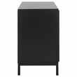 Safavieh Zadie Wood and Metal 3 Drawer Rattan Chest in Black
