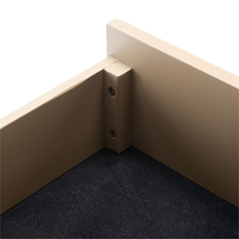 Safavieh Blaize Wood and Metal 3 Drawer Chest in Taupe / Black