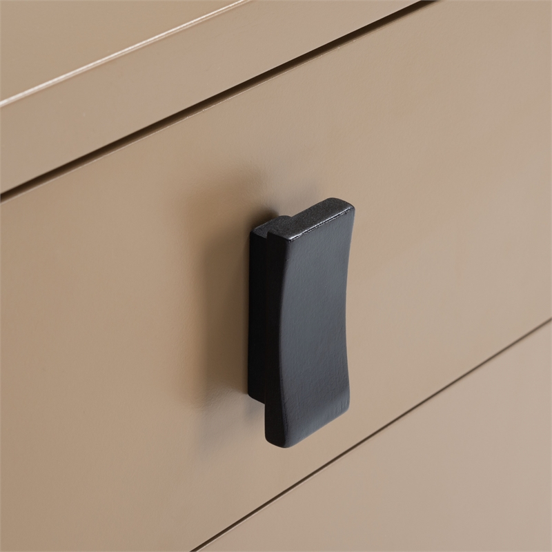 Safavieh Blaize Wood and Metal 3 Drawer Chest in Taupe / Black