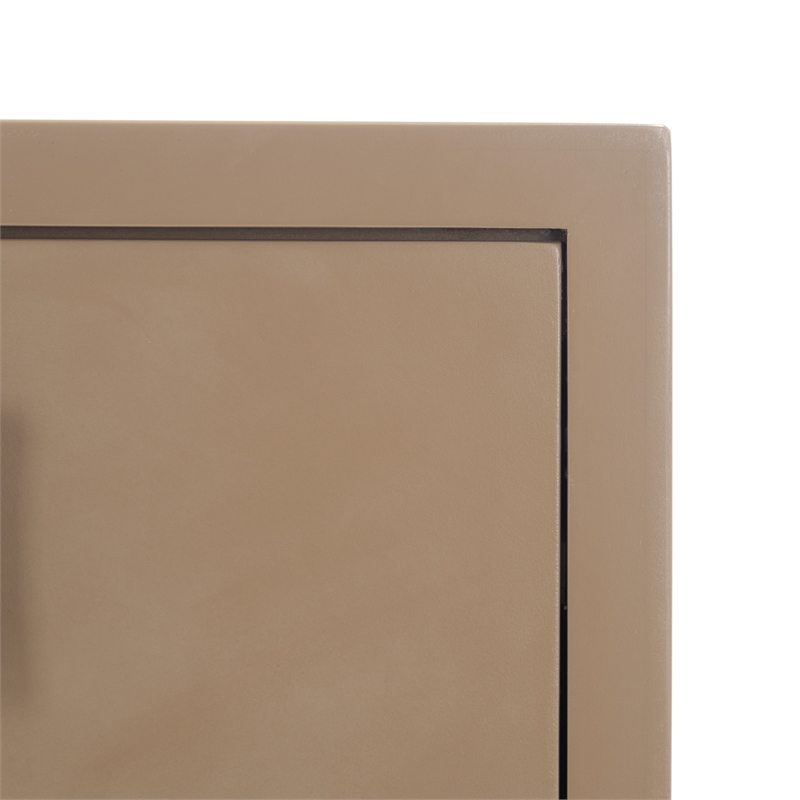 Safavieh Blaize Wood and Metal 3 Drawer Chest in Taupe / Black