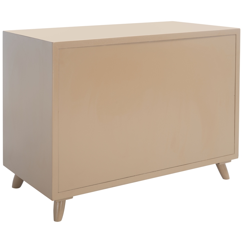 Safavieh Blaize Wood and Metal 3 Drawer Chest in Taupe / Black